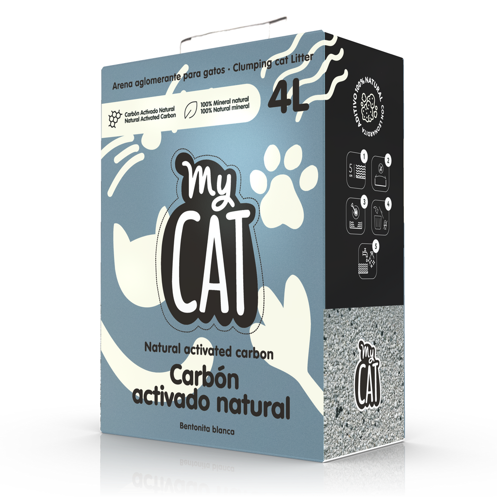 MyCAT Aglomerante Blanca con Carbón Activo NATURAL (4L)