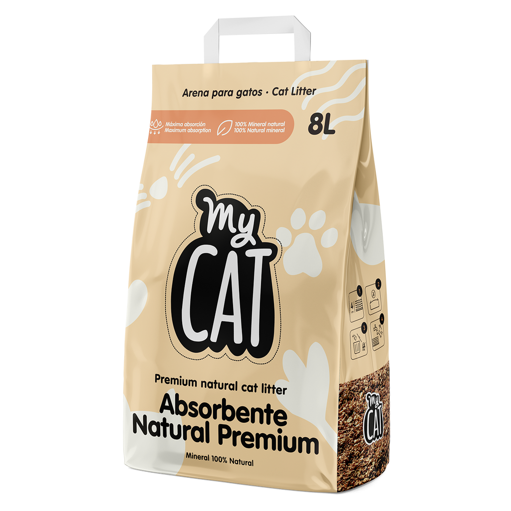 MyCAT Absorbente Natual Rosa (Pack de 4 bolsas - 32L)