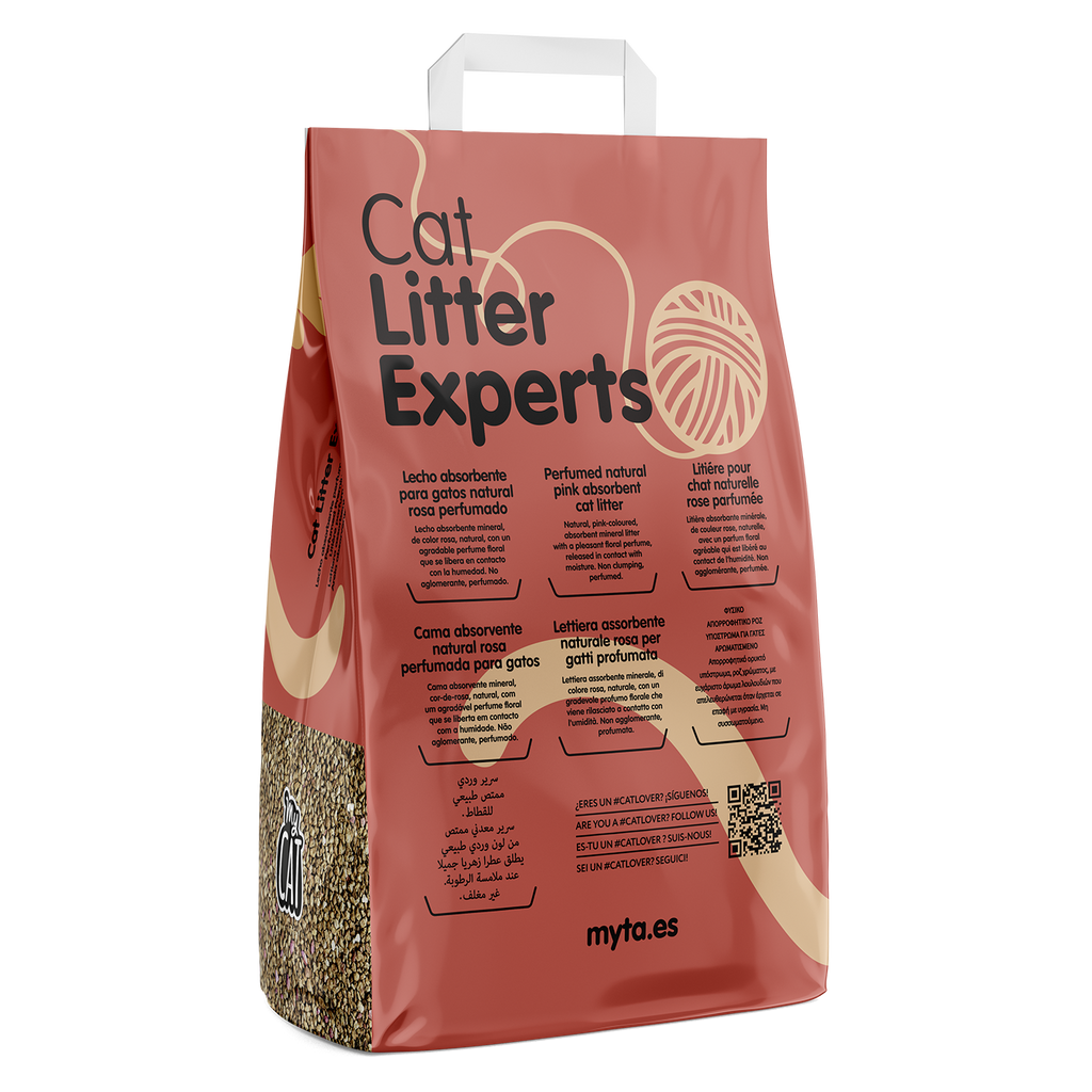 MyCAT Absorbente Perfumada Rosa (Pack de 4 bolsas - 32L)