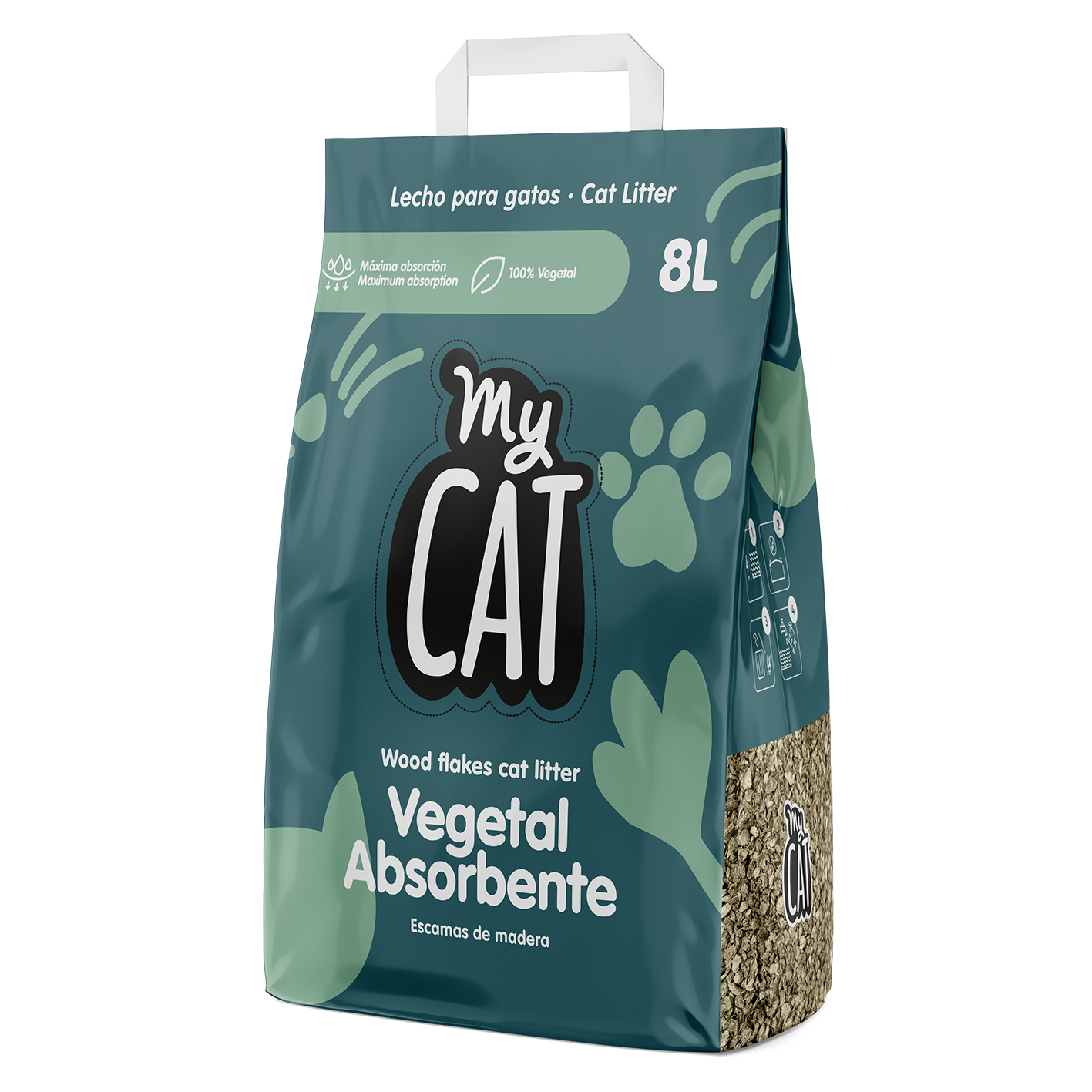 MyCAT Vegetal Escamas de Madera (8L)